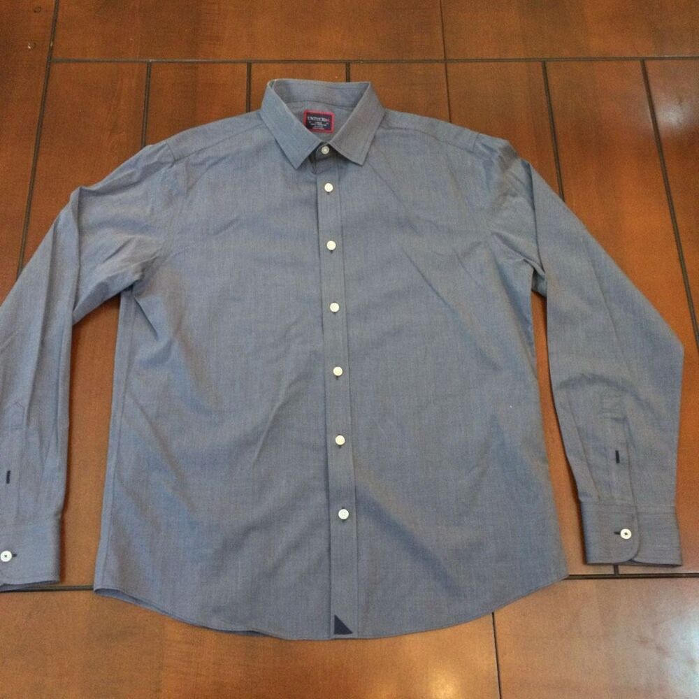 Untuckit men’s slim fit wrinkle free 100% cotton large